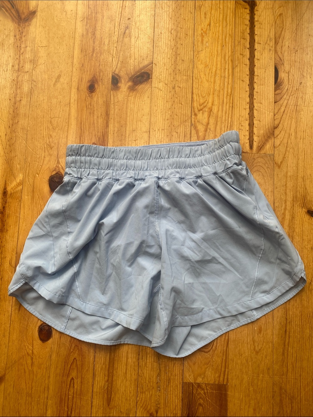 Lululemon Light Blue Women's Athletic Shorts. Small pocket on left side.